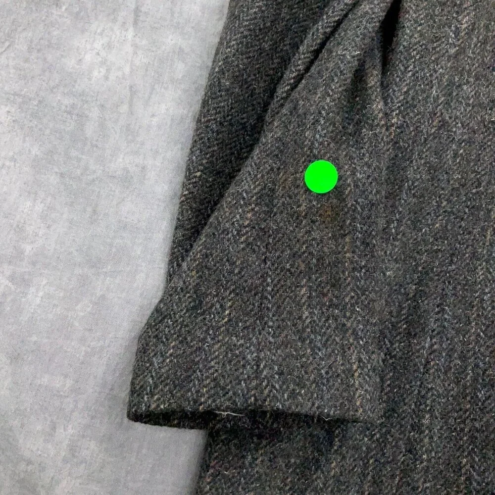 Sovereign Blazer Men 46 Gray Green Tweed Wool‎ Classic Sport Coat USA VTG